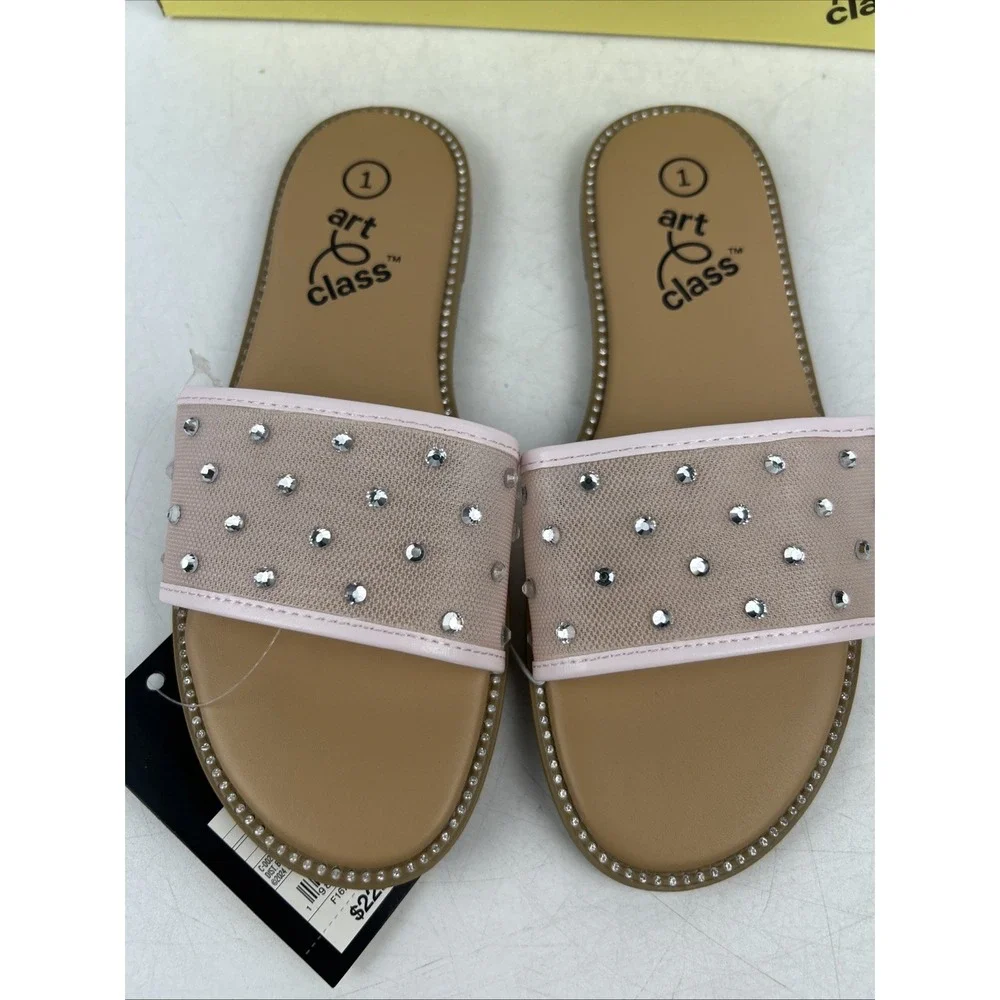 Art Class Girls Heather Sandals Size‎ 1 NEW NWT And Box